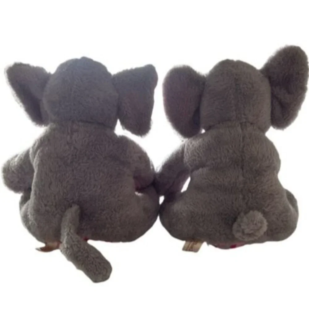 Dan Dee Plush Elephant‎ Sitting Gray Pink Plush Stuffed Animals 9
